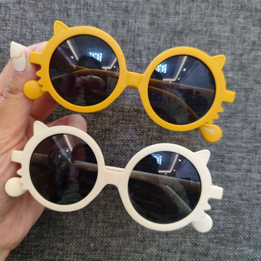 2023 novo estilo óculos de sol das crianças gato bonito masculino feminino bebê fosco quadro textura bonito jardim de in