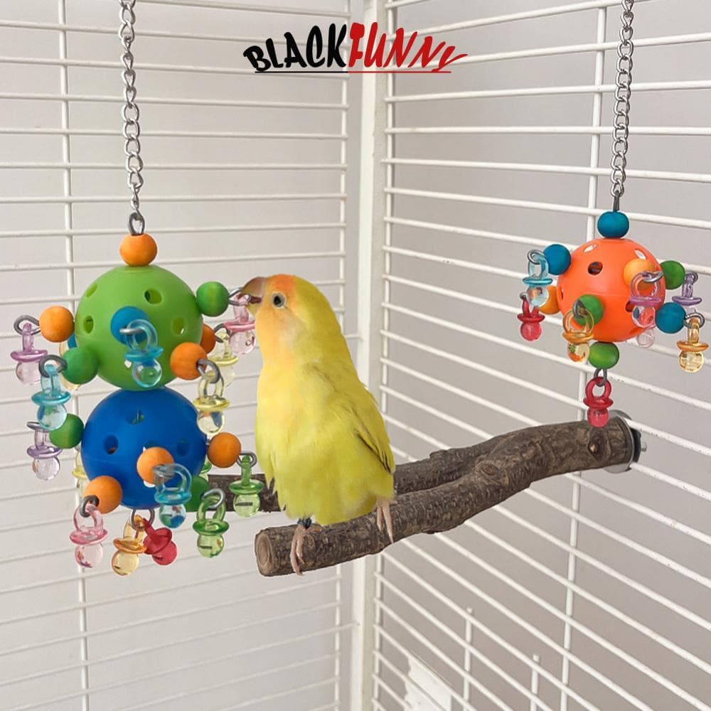 BLACKFUNNY Colorido Papagaio Plástico Subir Mordida Mastigar Brinquedo Pássaros Gaiola Decoração Para Periquito Calopsit