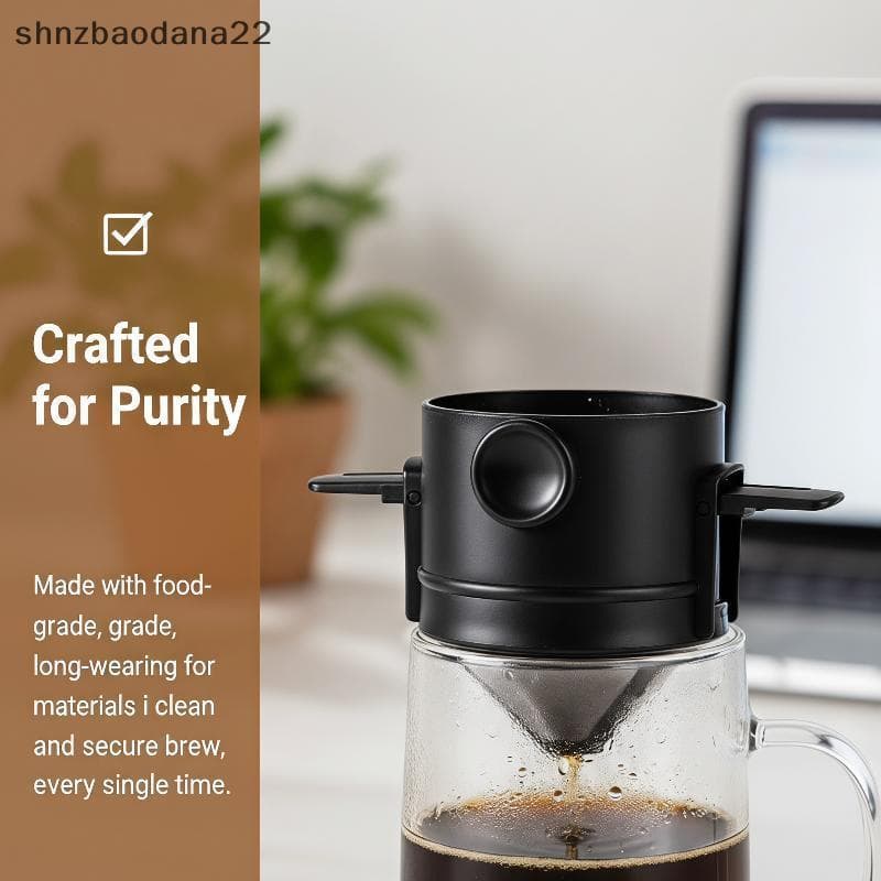 [Shnzd] Despeje Sobre Cafeteira Dobrável Pendurado Orelha Gotejador Filtro Reutilizável Para Casa Escritório Viagens Aca