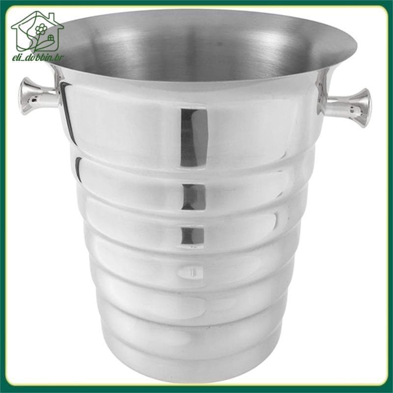 Balde De Gelo De Aço Inoxidável 5L-Perfeito Para Vinho , Cerveja , Armazenamento De Champanhe Em Bares , Restaurantes ,