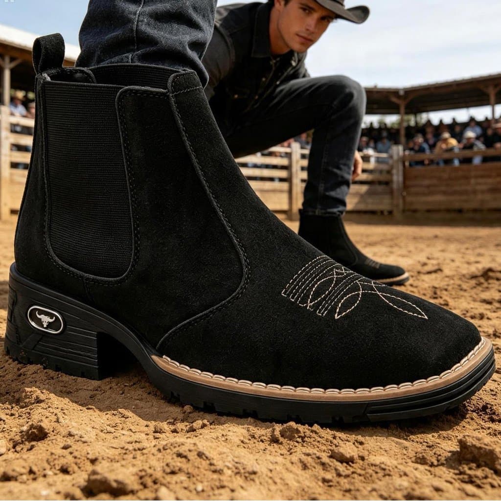 Bota Masculina Chelsea Texana Botina Country Reforçada Confortável Premium