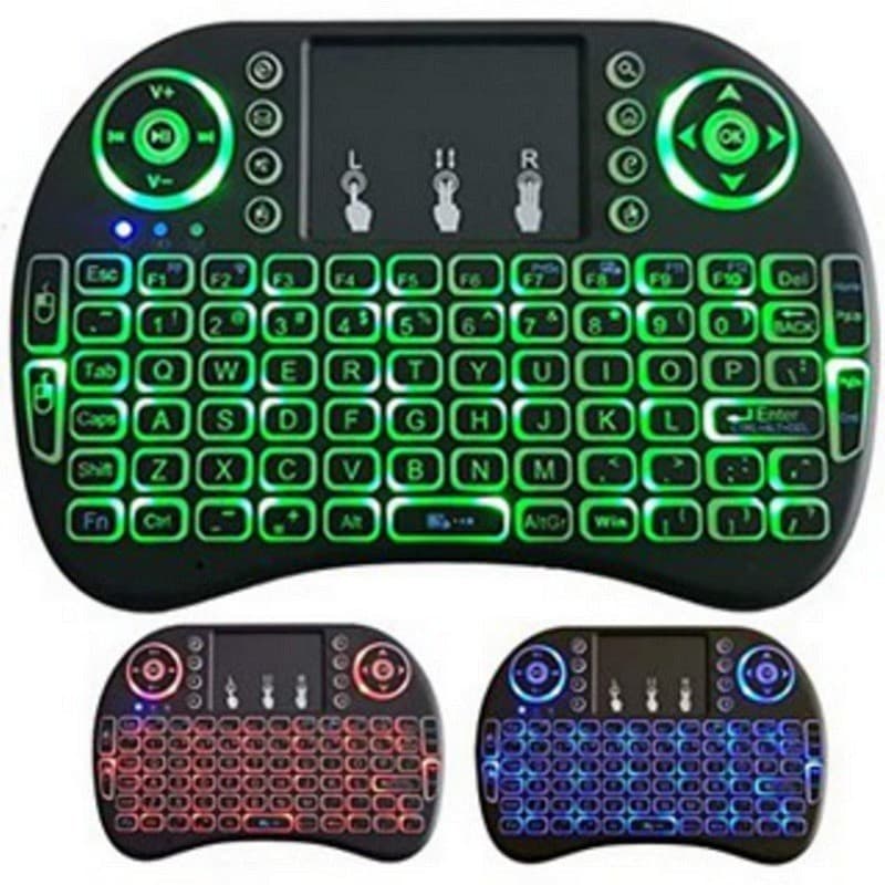 Mini Teclado Controle Sem Fio Asawaka Led Português Brasil
