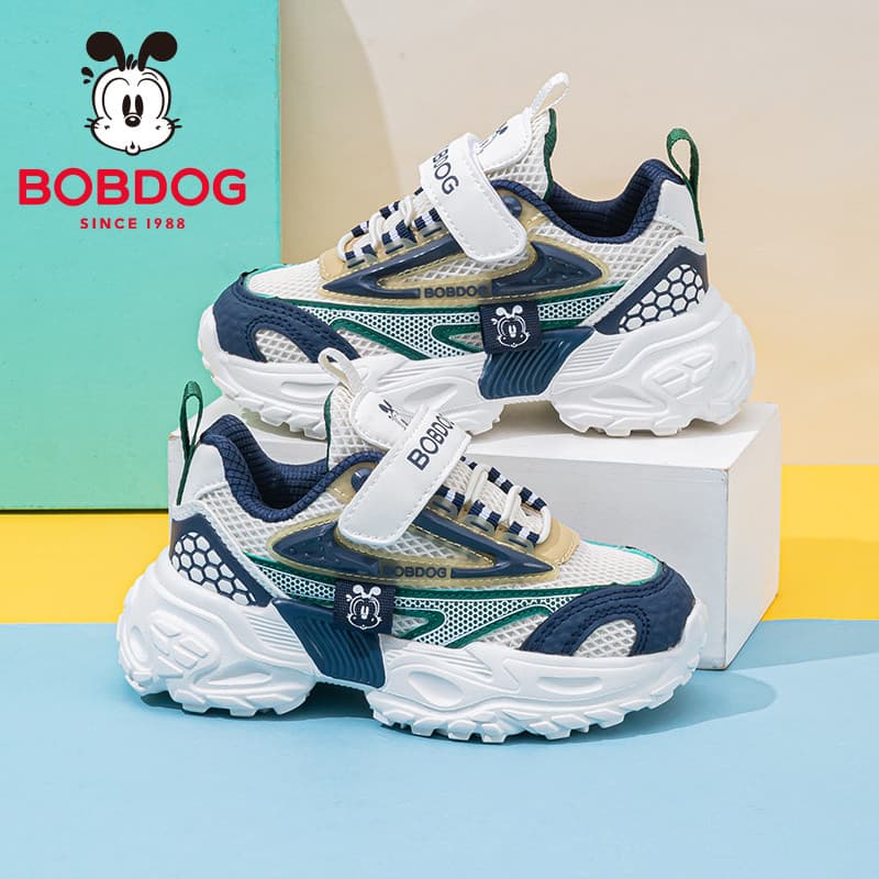 Bobo sapatos infantis meninos sapatos esportivos 2026 novo estilo outono estudantes do ensino fundamental meninos tênis