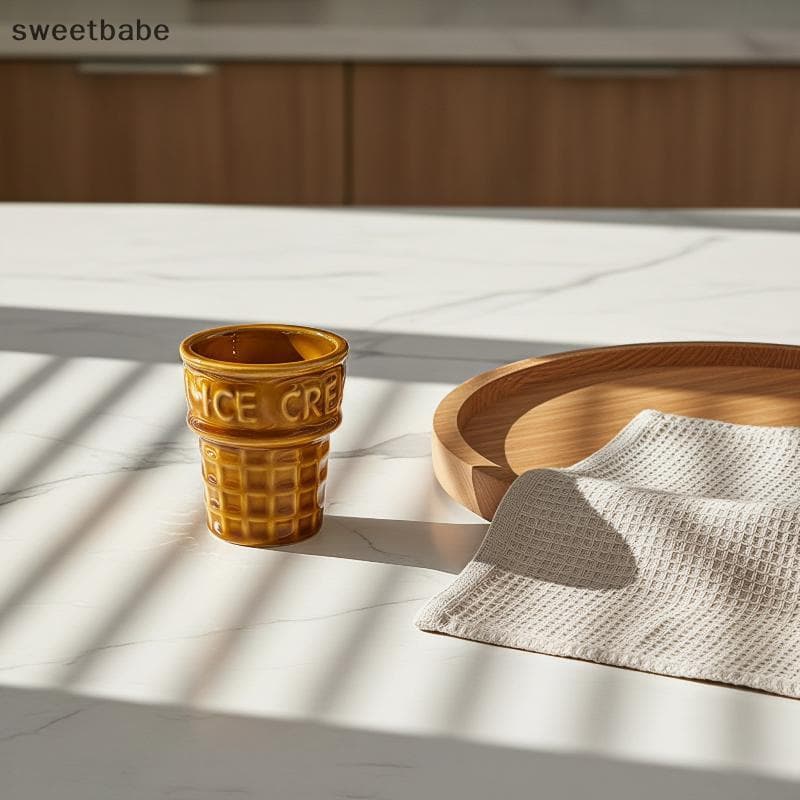 Caneca De Viagem De Cerâmica Em Formato De Sorvete , 100ml , Xícara De Café Reutilizável Para Leite , Chá , Expresso , L