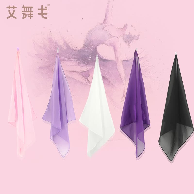 Lenço de grau de exame de dança lenço de gaze de Chiffon adereços de desempenho de dança lenço de seda de dança lenço qu