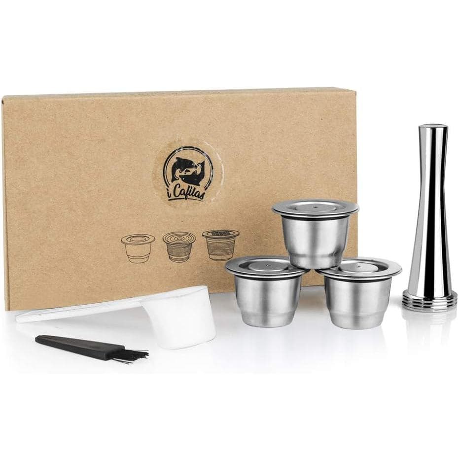 i Cafilas Cápsulas de Café Reutilizáveis Compatíveis com a Linha Original Nespresso, Cápsulas de Espresso Recarregáveis