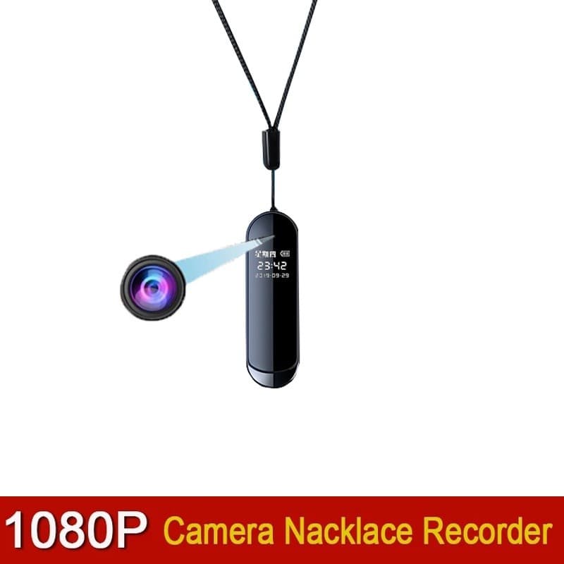 Mini Filmadora Digital Compacta 1080P , Gravador De Vídeo Portátil Grande Angular De 160 Graus Com Suporte Clipado Para