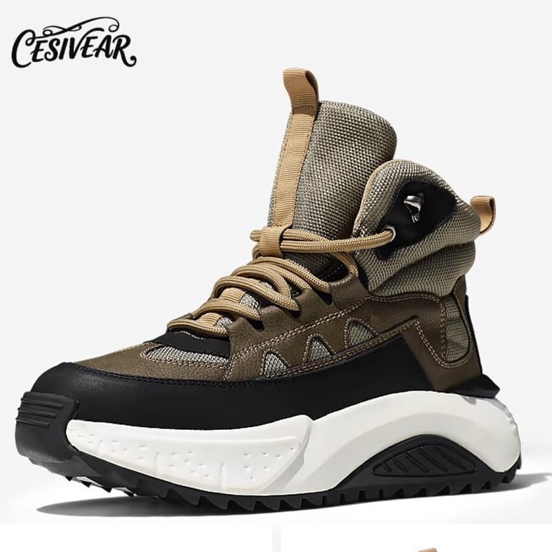 [CESIVEAR]2025 Botas de Neve Masculinas de Inverno Anti-Gelo Forradas com Fleece Sapatos de Algodão Quentes e Espessos L