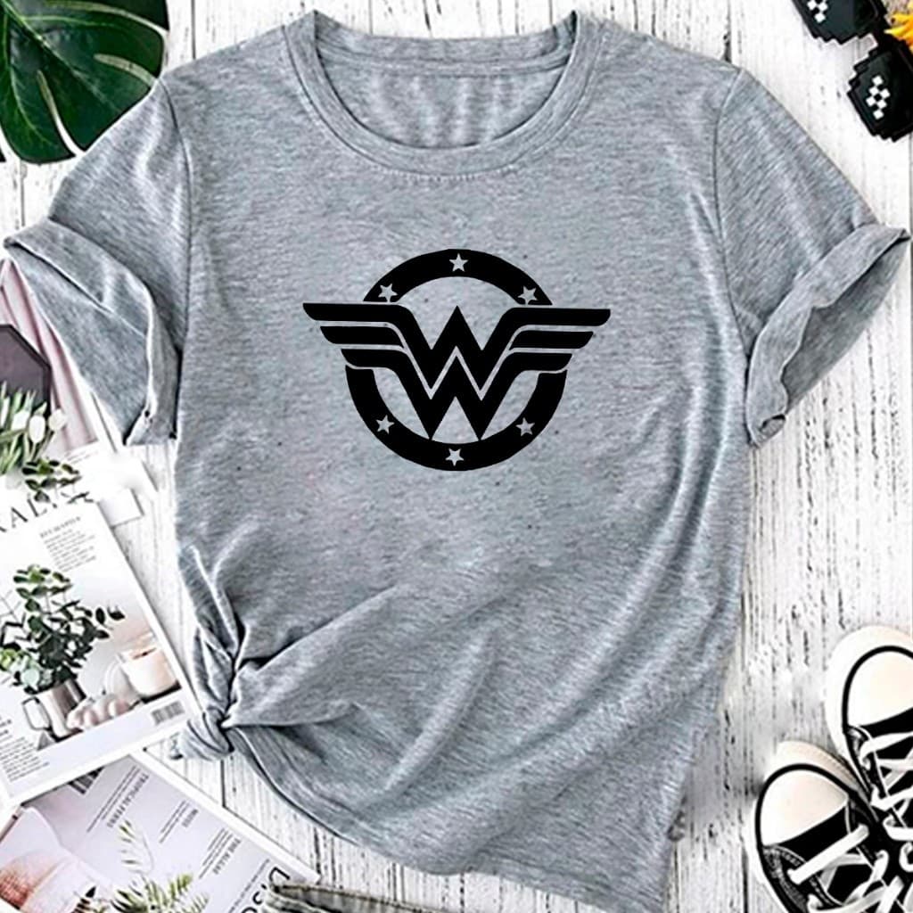 Camiseta Feminina Mulher Maravilha Fofa Plus Size Trevix.