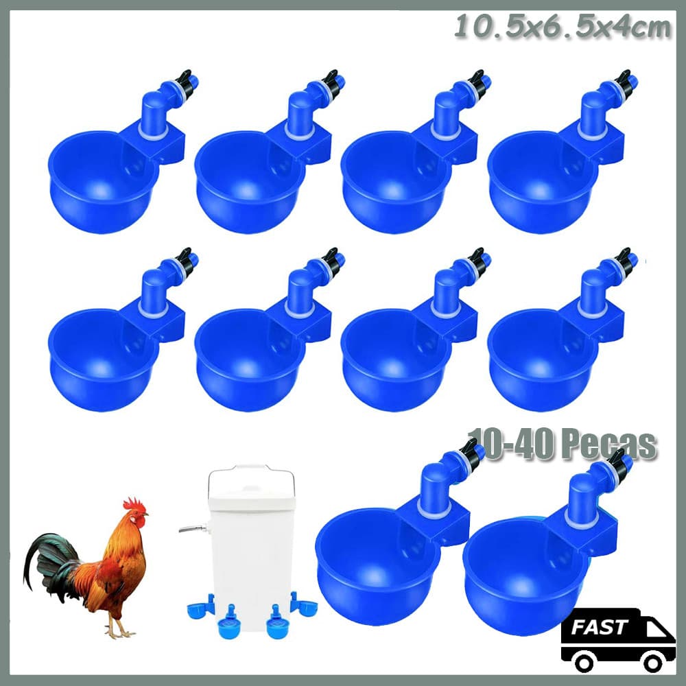 10/20/30/40 Bebedouros Automáticos Todas Aves Galinhas Codornas Ganso Pato Azul