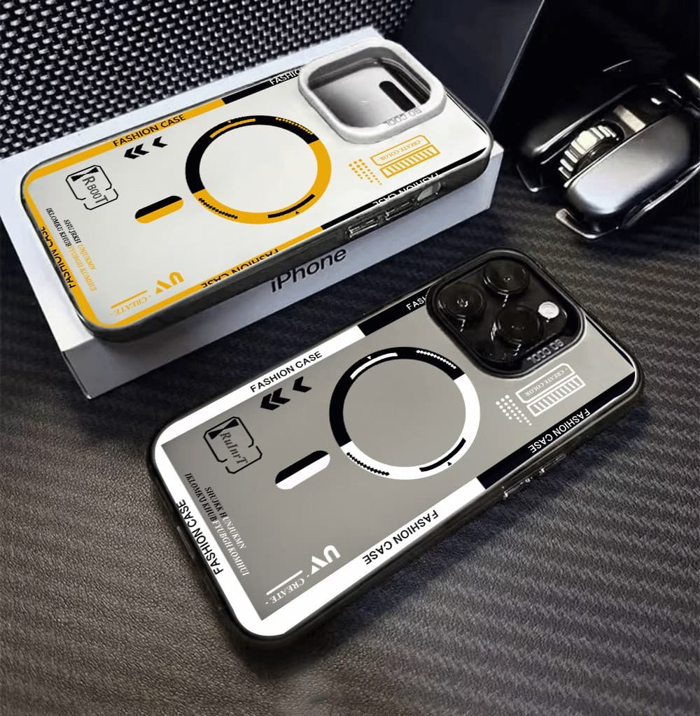 Capa Para POCO X7 Pro X6 X5 M7 M6 X3 NFC C75 C65 C71 C55 C40 M5S Preto E Amarelo Círculo IMD Caso