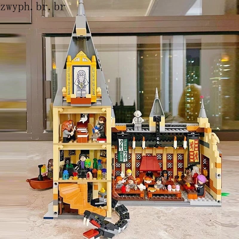 900 Peças Blocos De Construção Série Harry Potter Hogwarts Castelo Livro Mágico Henry Motocicleta Educacional Infantil