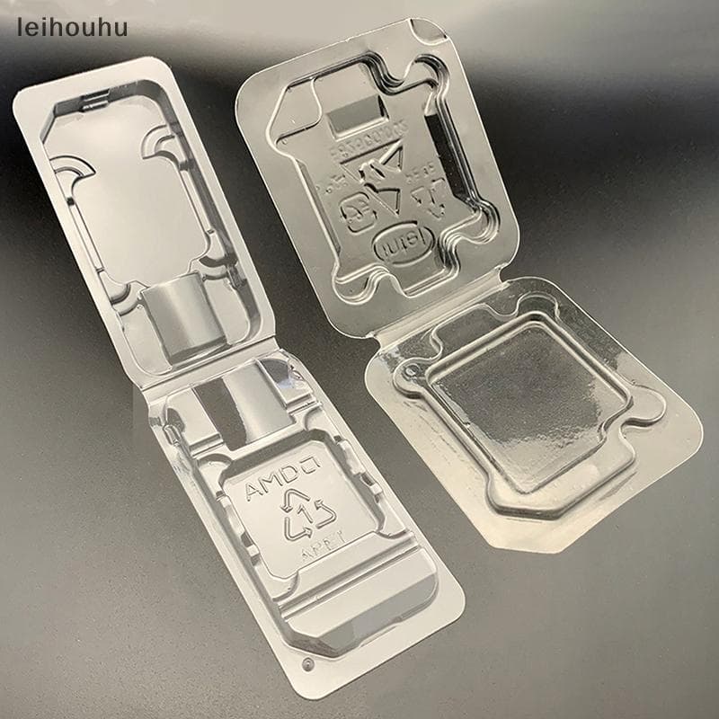 leiho 10pcs CPU Clamshell Bandeja Caixa Caso Proteção De Suporte Para AM2 AM3 FM1 FM2