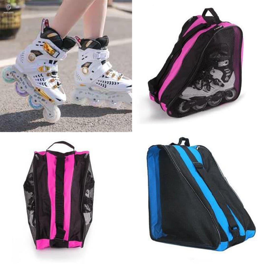 Bolsa De Patinação Triangular Ajustável-Ganchos De Metal Com Alça De Ombro Para Patins De Gelo