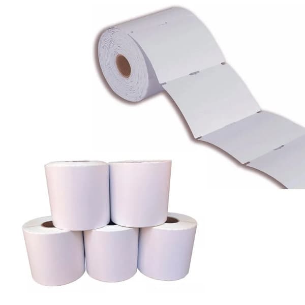 5 rolos Tag Para Roupa - Térmica Não Usa Ribbon 50x75 Duplo