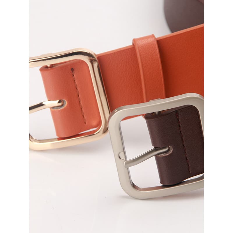 novo estilo estilo coreano senhoras cinto Retro simples All-Match fivela quadrada couro do plutônio Popular cinto