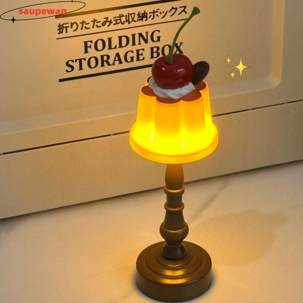 Lâmpada Noturna LED SAUPEWAN , Luz Criativa , Mini De Mesa Pudim Para Quarto