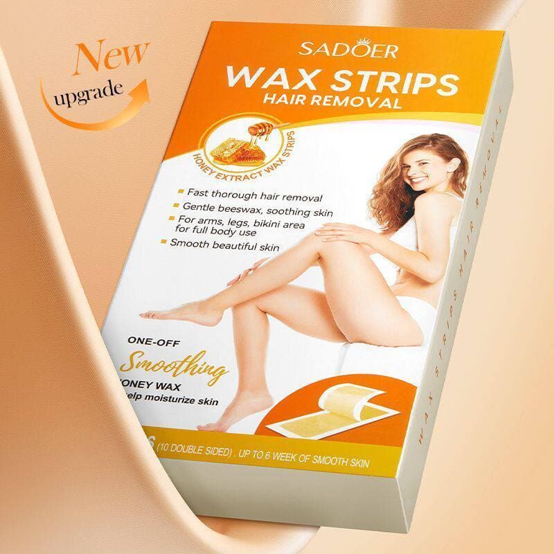 Hong Kong Importado SADOER Mel Dupla Face Depilação Cera Papel Axilas Pernas Creme de Remoção de Cabelo Limpo 1 Caixa 20