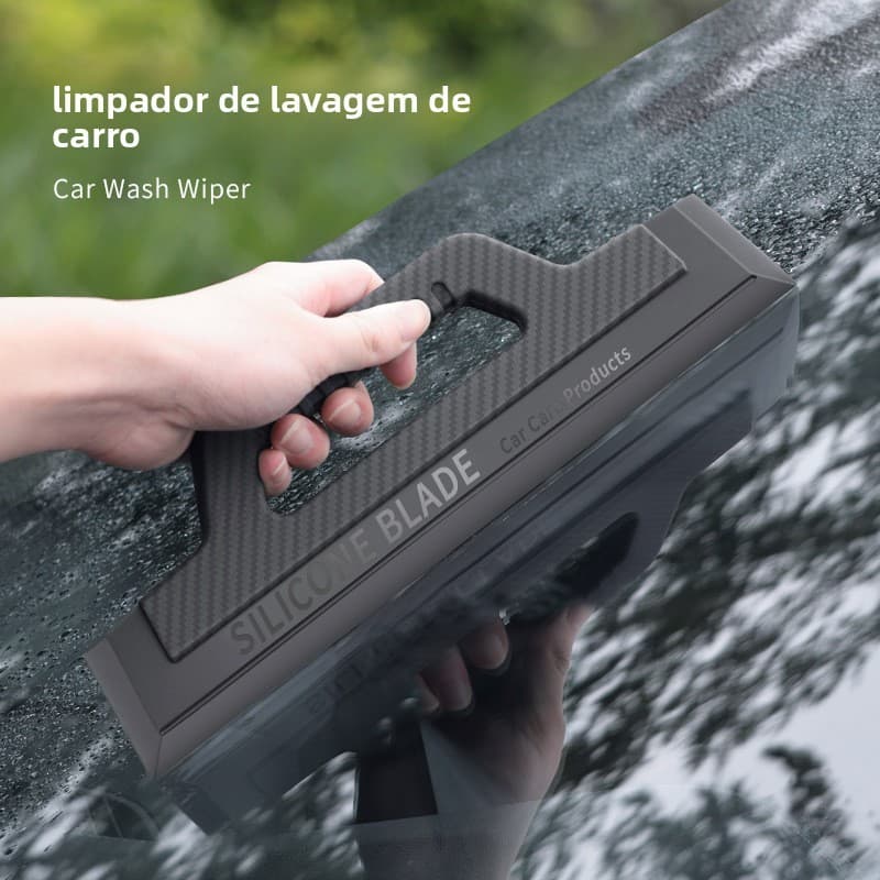 Limpador de Silicone portátil padrão de fibra de carbono raspador de coleta de água loja de lavagem de carro ferramenta