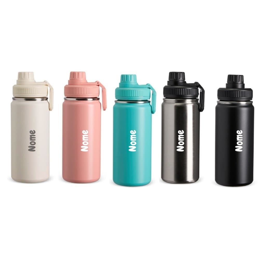 Garrafa Térmica inox 550ml Tampa Rosqueável Aço Água Quente Frio