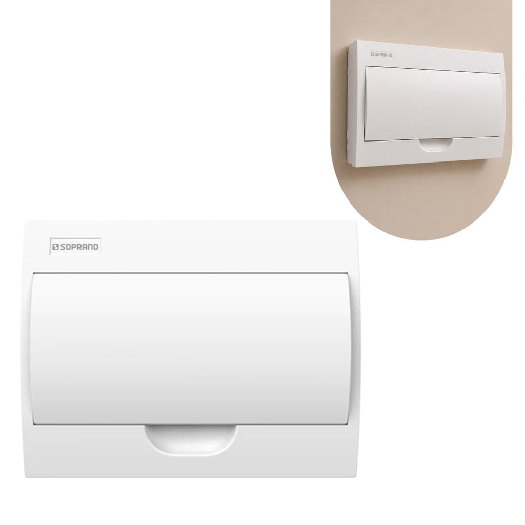 Quadro De Distribuição Sobrepor 12 Disjuntores Din - Soprano