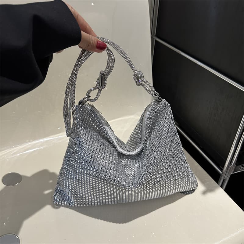 bolsa feminina Bolsa Bolsa feminina Popular com strass de um ombro nicho nas axilas
