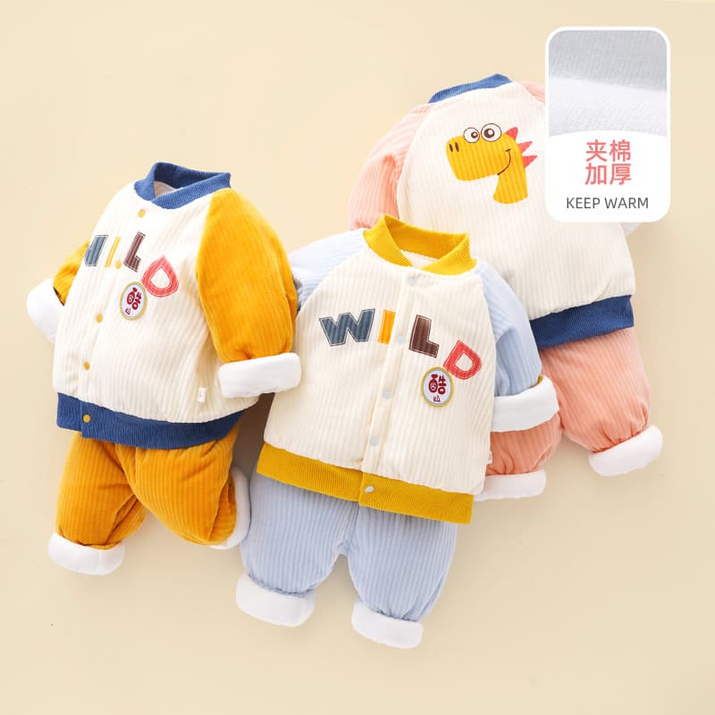 Infantil outono inverno roupas de duas peças bebê primavera outono inverno terno dividir roupas meninos meninas jaquetas