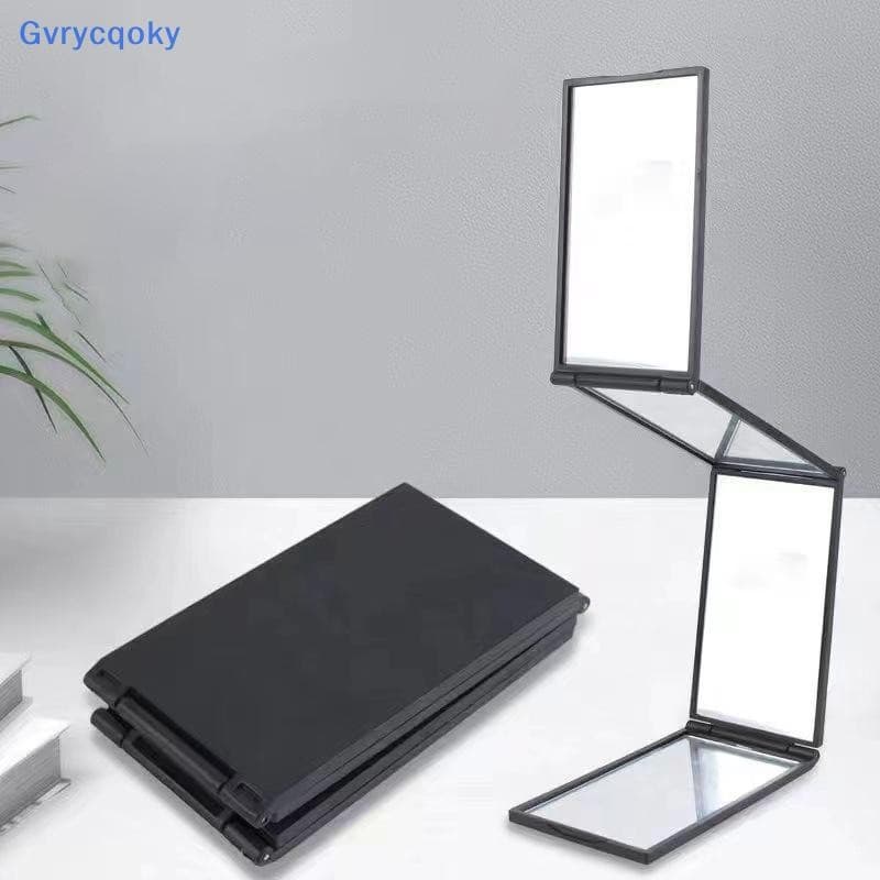 Gvrycqoky Espelho De 4 Vias , 360 Graus , Portátil , Dobrável , Maquiagem Para Corte De Cabelo Automático , Ferramenta D