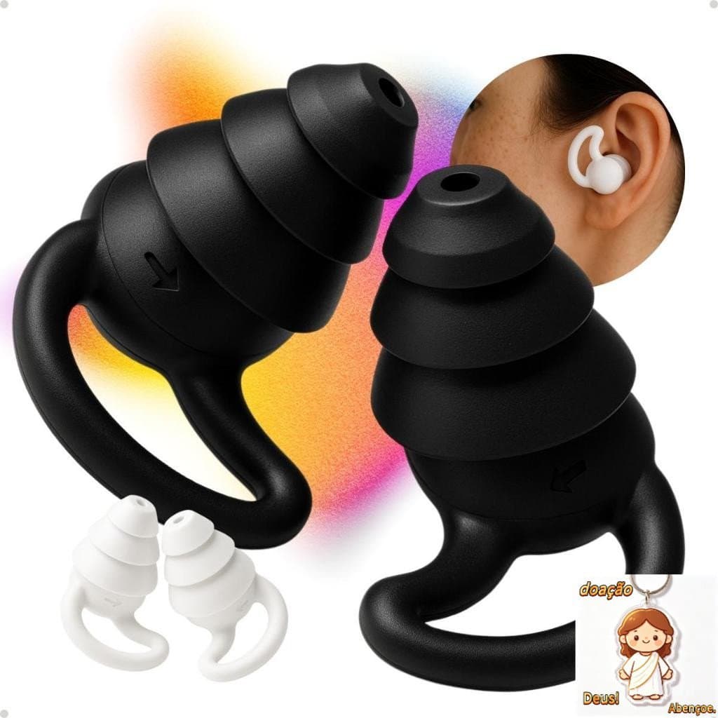 Tampão De Ouvido Protetor Auricular Dormir Natação Antiruído