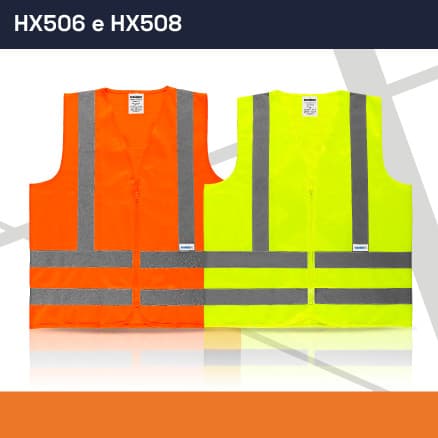 Colete Refletivo Sem Bolso Handex Amarelo Laranja Fluorescente Ziper Classe 2