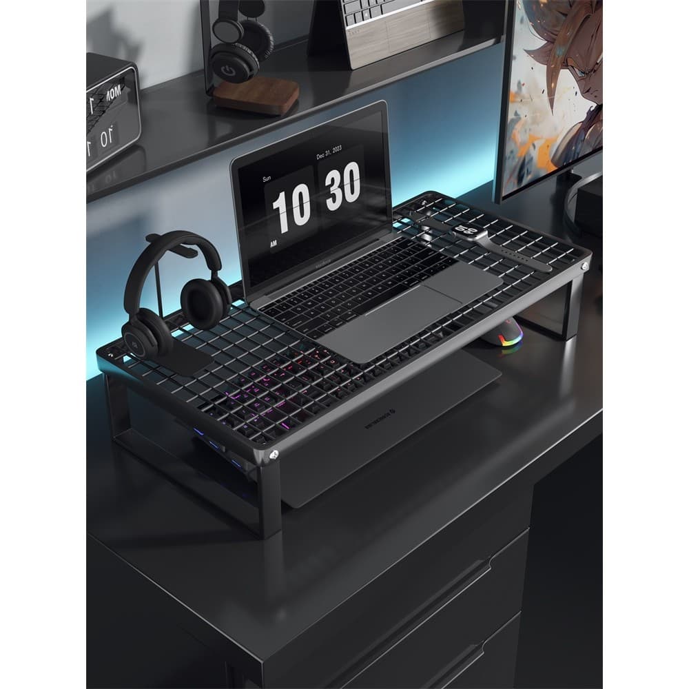 Notebook doméstico aumentando suporte de refrigeração escritório Desktop ferro churrasco rack computador colocação rack