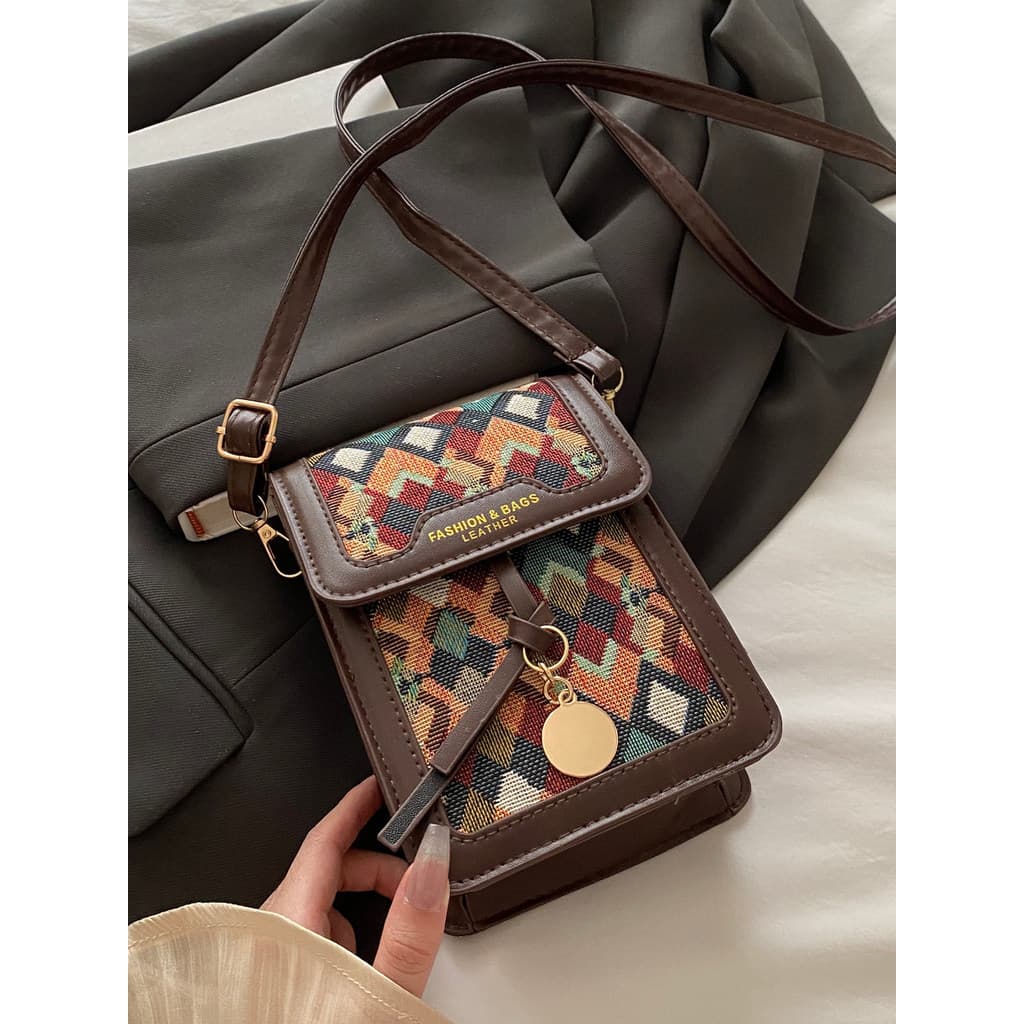bolsa feminina bolsa transversal feminino High-End nicho saco feminino 2025 novo estilo moda Cross-corpo saco do telefon