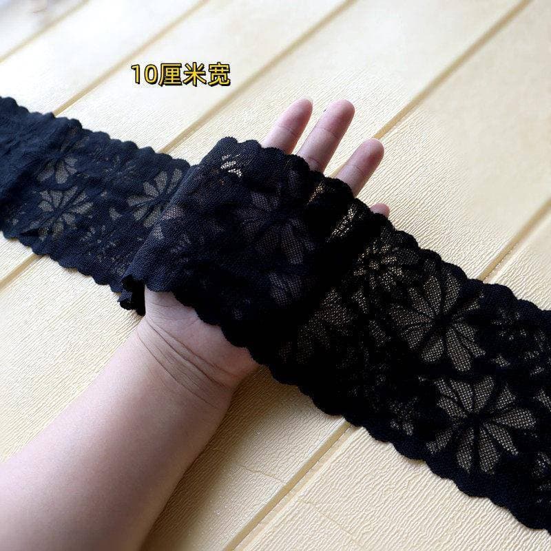 10cm de largura acessórios roupas tecido renda elástico renda roupas bainha estendida decoração diy artesanal