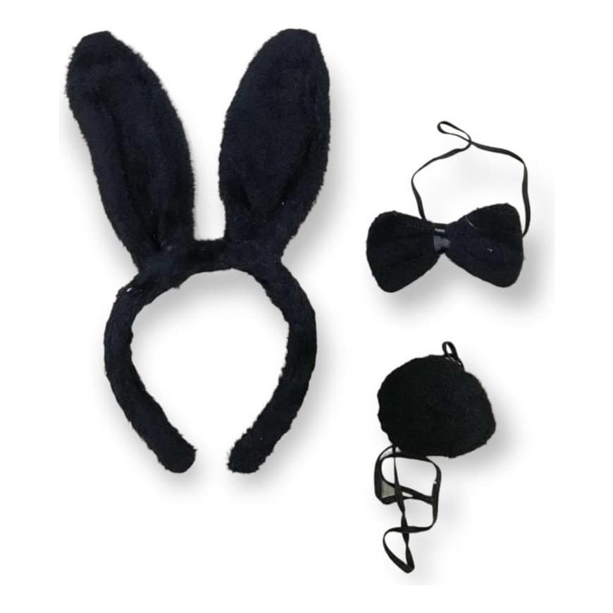 Conjunto de Fantasia de Orelhas de Coelho da Páscoa de 3 Peças para Mulheres