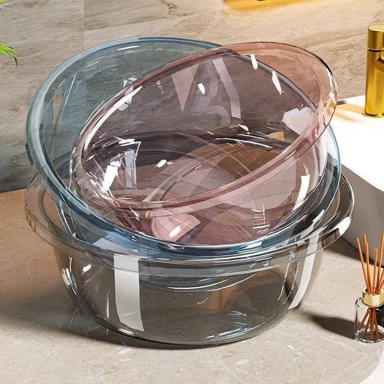 Lavatório de plástico engrossado lavagem cozinha transparente dormitório estudante uso lavatório do bebê tamanho grande