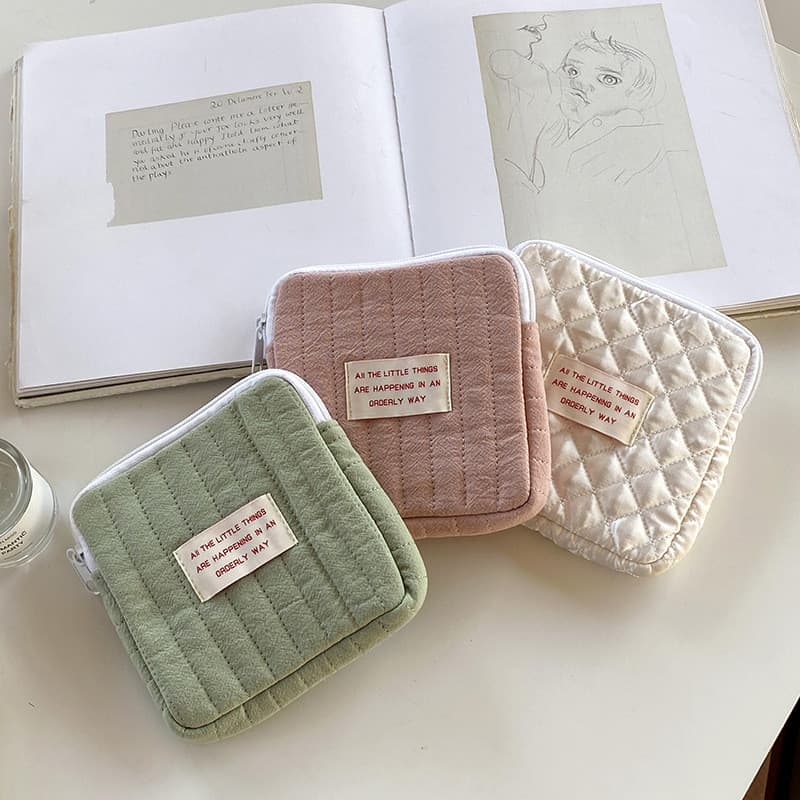 Saco de armazenamento de guardanapo sanitário portátil pequeno ins menina período menstrual colocar tia guardanapo peque
