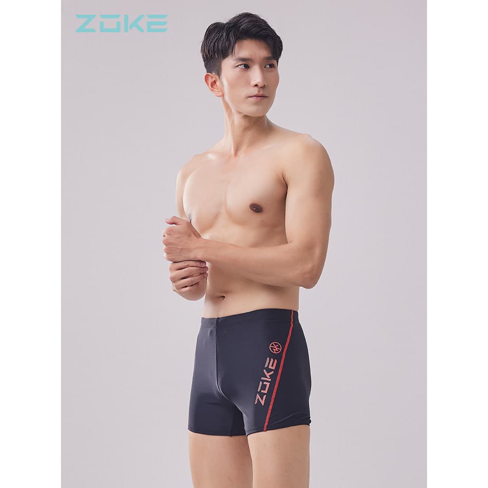 Zoke zke Boxer calção de banho tamanho grande natação treinamento básico magro Anti-constrangimento secagem rápida Prof