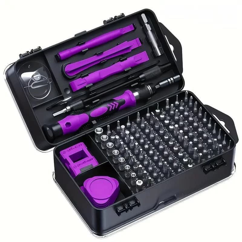 Conjunto de chave de fenda 115 em 1, forte, magnética, alta dureza, multifuncional, desmontagem multiuso, conjunto compl