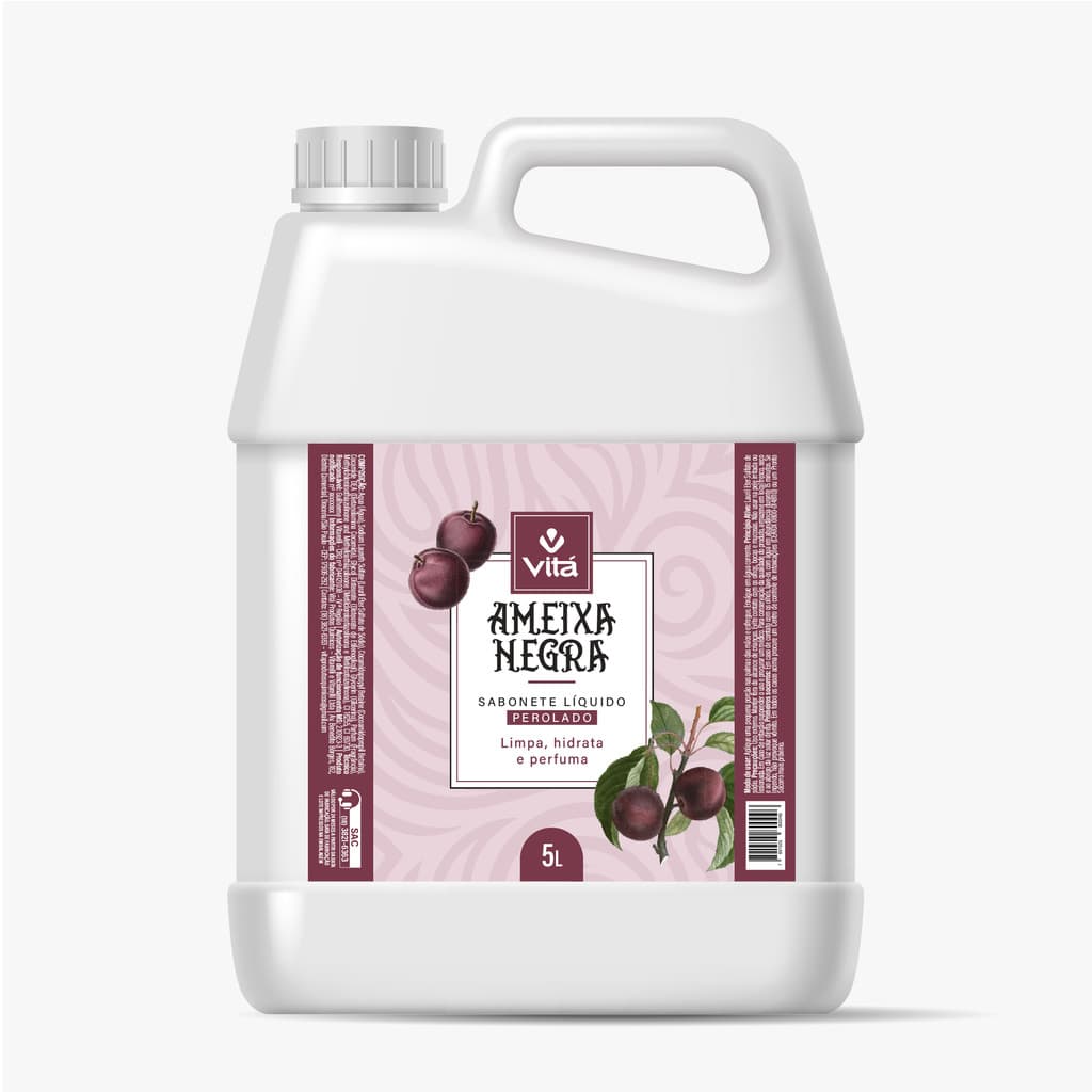 Sabonete Líquido Perolado Ameixa Negra 5L Galão Refil Econômico para Mãos Lavabo Banheiro