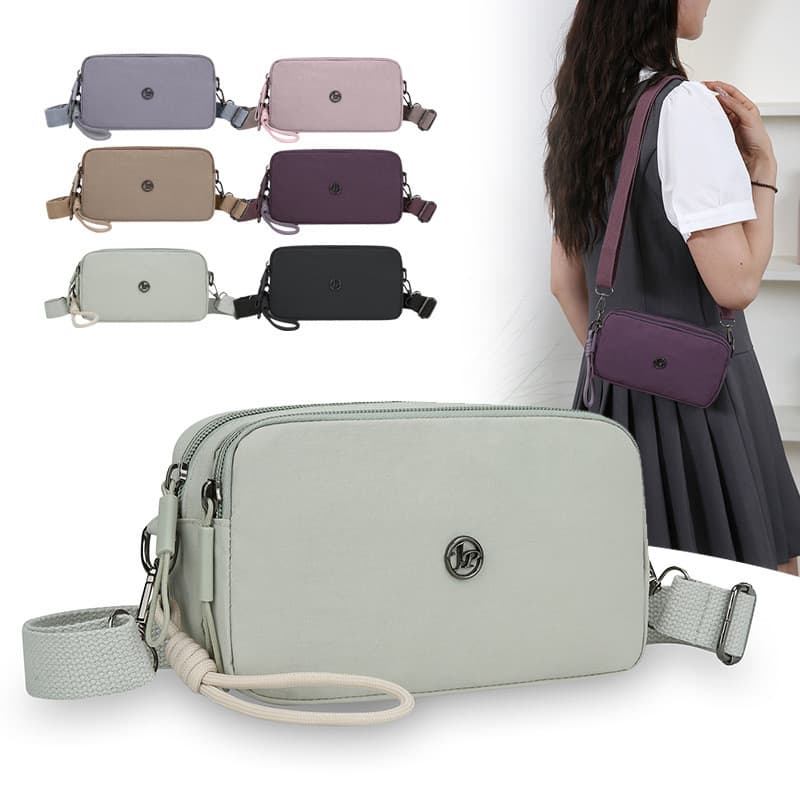 Cross-Border pequeno quadrado saco Multi-camada bolsa feminina cross-corpo leve Casual bolsa de ombro saco do telefone m