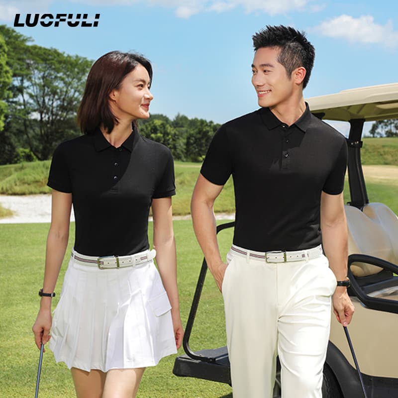Novo estilo camisa POLO masculina verão lapela de manga curta negócios esportes camiseta Fitness Casual respirável Commu