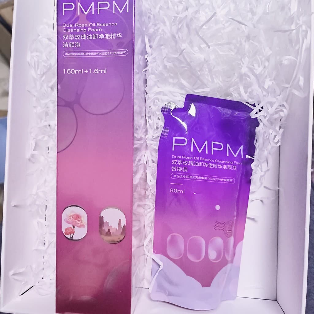 [Limpeza em um] PMPM Rose Small Bubble Essence Limpeza Limpador Facial Hidratante Controle de Óleo Limpeza Removedor de