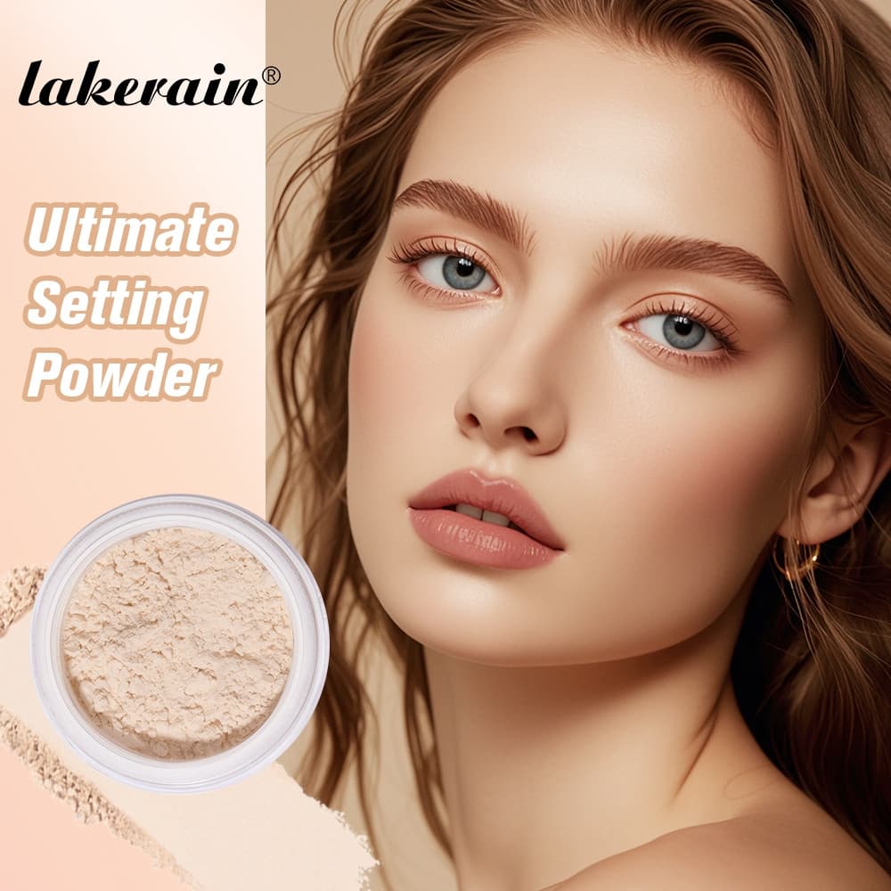 Lakerain Pink Ultimate Blurring Setting Powder Matte Configuração De Longa Duração Sem Peso Controle De Acabamento De Ve