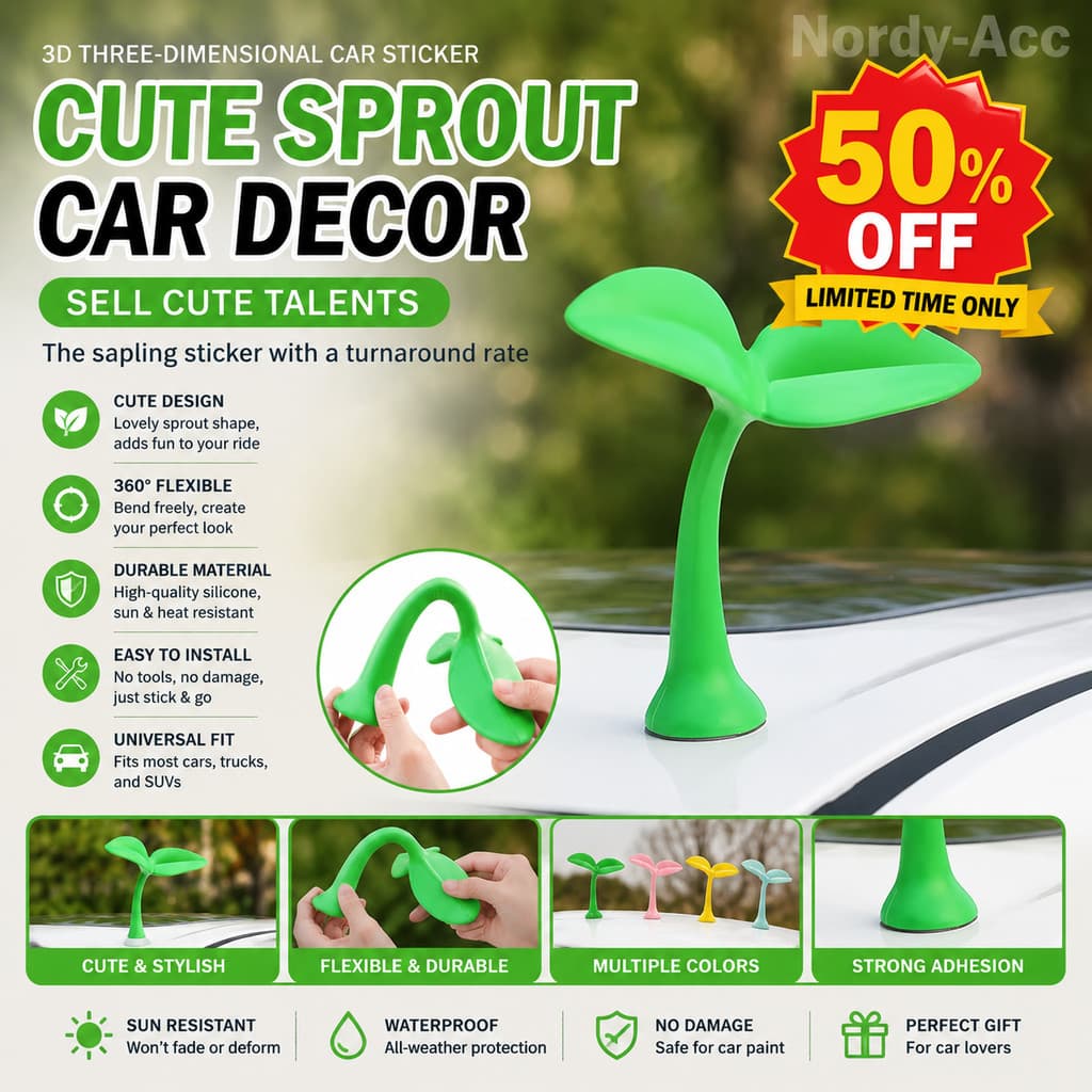 3D Simulado Grama SAPLING Carro Telhado Ornamento Bonito Boneca Exterior Adesivo Universal Do Mod Decoração Acessórios