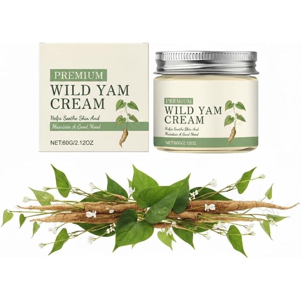 Creme de Inhame Selvagem para Equilíbrio Hormonal, Creme Hidratante e Nutritivo para Todos os Tipos de Pele, Firma e Nut