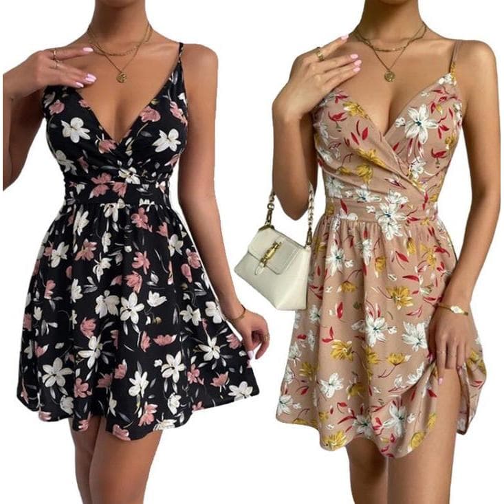 Saia Suspensa Elegante Feminina Com Decote Em V