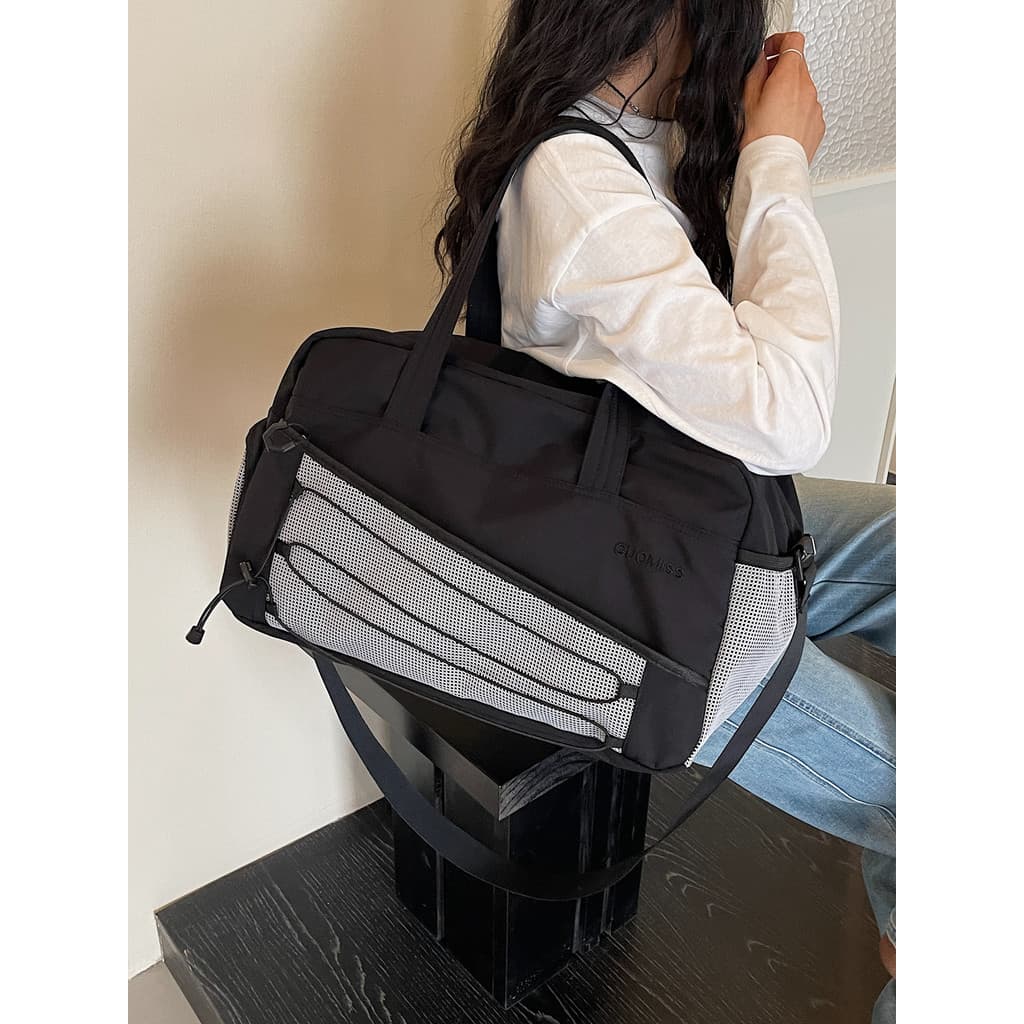 Nova grande capacidade saco de viagem de curta distância feminino esportes ginásio saco seco molhado separação bolsa mas