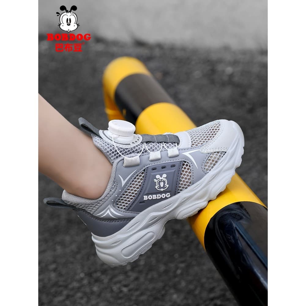 Babudou meninos sapatos 2026 verão respirável única malha sapatos esportivos infantis malha oca meninos tênis de corrida