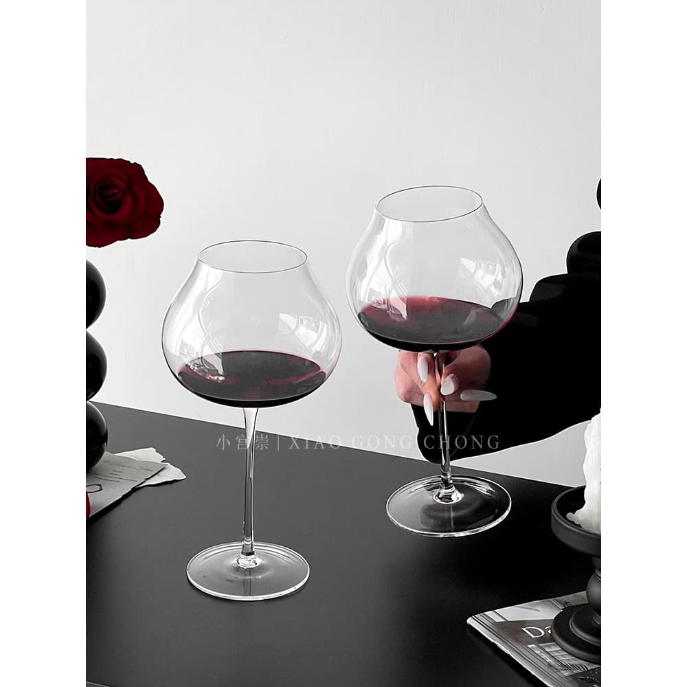 Vidro sensorial sensorial mesmo estilo borgonha copo de vinho tinto haste fina copo de vinho copo de vinho de vidro