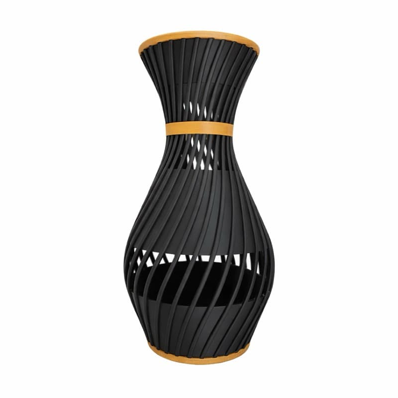 Vaso Decorativo Moderno Preto | Design Vazado Elegante para Sala e Decoração M3D009